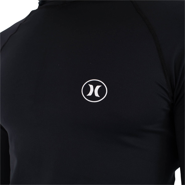 2026 Hurley Männer Slim Fit Icon Kapuzen-Langarm-Lycra-Weste MLEU00001 - Black